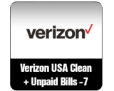 7- Verizon USA Clean - Unpaid Bills